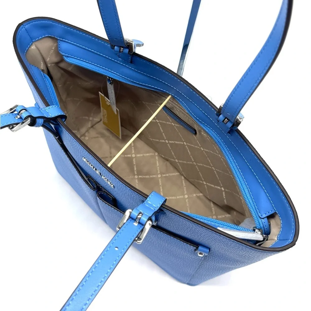 Michael Kors Jet Set Medium Pocket Tote Bag South Pacific Blue